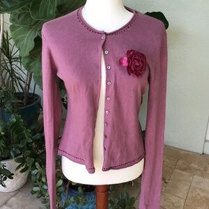 Silk & Cashmere Sweater- View - marked Large fits Medium